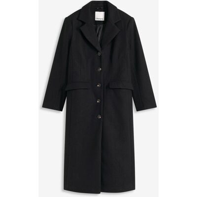 bonprix Mantel aus Wollimitat in Maxilänge - schwarz - Damen - Size: 54 bonprix Mantel aus Wollimitat in Maxilänge - schwarz - Damen - Size: 54