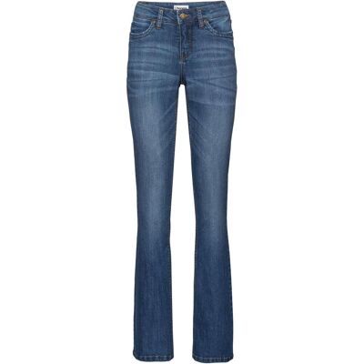 bonprix Bootcut-Jeans Mid Waist, Komfort-Stretch - blau - Damen - Size: 46 bonprix Bootcut-Jeans Mid Waist, Komfort-Stretch - blau - Damen - Size: 46