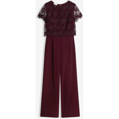 bonprix Jumpsuit aus softem Scuba mit Spitze - rot - Damen - Size: 36 bonprix Jumpsuit aus softem Scuba mit Spitze - rot - Damen - Size: 36