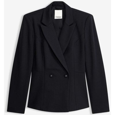 bonprix Blazer-Jacke mit Peplum - schwarz - Damen - Size: 36 bonprix Blazer-Jacke mit Peplum - schwarz - Damen - Size: 36