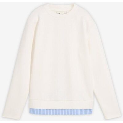 bonprix Scuba-Sweatshirt mit Viskose - weiß - Damen - Size: 36/38 (S) bonprix Scuba-Sweatshirt mit Viskose - weiß - Damen - Size: 36/38 (S)