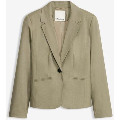 bonprix Blazer mit Paspeltaschen Petite - grün - Damen - Size: 48 bonprix Blazer mit Paspeltaschen Petite - grün - Damen - Size: 48