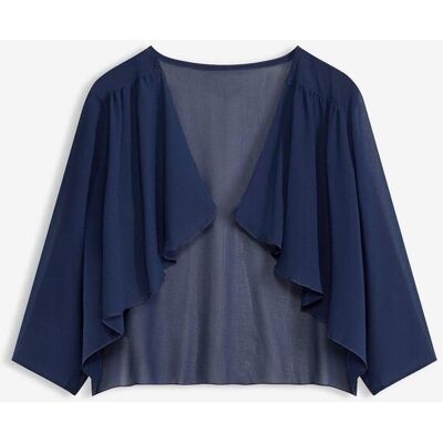 bonprix Bolero aus feinem Chiffon - blau - Damen - Size: 50 bonprix Bolero aus feinem Chiffon - blau - Damen - Size: 50