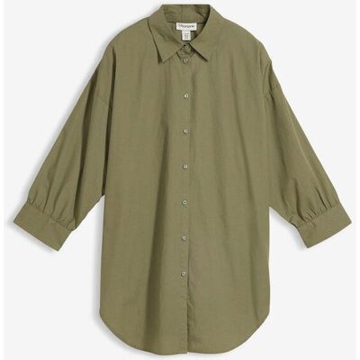 bonprix Oversize-Hemd aus Baumwolle mit 3/4 Arm - grün - Damen - Size: 42 bonprix Oversize-Hemd aus Baumwolle mit 3/4 Arm - grün - Damen - Size: 42