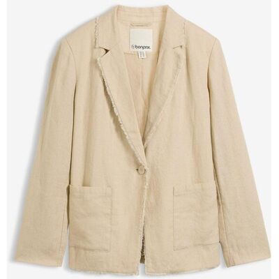 bonprix Blazer aus reinem Leinen - beige - Damen - Size: 36 bonprix Blazer aus reinem Leinen - beige - Damen - Size: 36