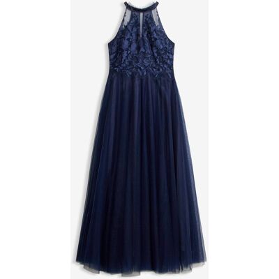 bonprix Abendkleid aus zartem Tüll mit Spitze - blau - Damen - Size: 44 bonprix Abendkleid aus zartem Tüll mit Spitze - blau - Damen - Size: 44