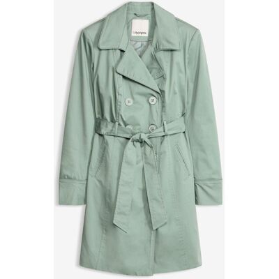 bonprix Trenchcoat aus Baumwolle - grün - Damen - Size: 44 bonprix Trenchcoat aus Baumwolle - grün - Damen - Size: 44