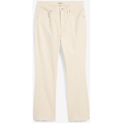 bonprix Bootcut-Jeans High Waist, cropped - beige - Damen - Size: 48 bonprix Bootcut-Jeans High Waist, cropped - beige - Damen - Size: 48