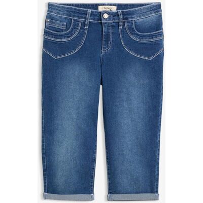 bonprix Straight Jeans Mid Waist, cropped - blau - Damen - Size: 38 bonprix Straight Jeans Mid Waist, cropped - blau - Damen - Size: 38