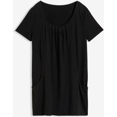 bonprix Longshirt mit Viskose - schwarz - Damen - Size: 52/54 (XXL) bonprix Longshirt mit Viskose - schwarz - Damen - Size: 52/54 (XXL)