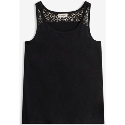 bonprix Tanktop aus Baumwolle - schwarz - Damen - Size: 56/58 (3XL) bonprix Tanktop aus Baumwolle - schwarz - Damen - Size: 56/58 (3XL)