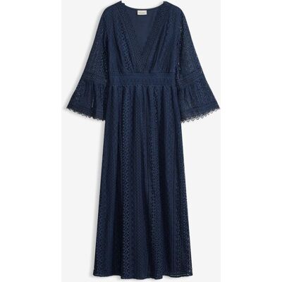 bonprix Maxikleid in Crochet-Optik - blau - Damen - Size: 36 bonprix Maxikleid in Crochet-Optik - blau - Damen - Size: 36