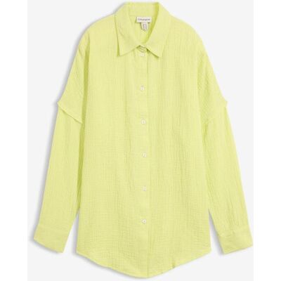 bonprix Oversize-Hemd aus luftigem Musselin - gelb - Damen - Size: 46 bonprix Oversize-Hemd aus luftigem Musselin - gelb - Damen - Size: 46
