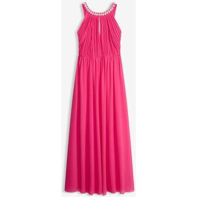bonprix Maxikleid aus feinem Chiffon mit Drapierung - pink - Damen - Size: 38 bonprix Maxikleid aus feinem Chiffon mit Drapierung - pink - Damen - Size: 38