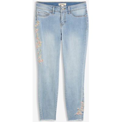 bonprix Skinny-Jeans Mid Waist, cropped - blau - Damen - Size: 52 bonprix Skinny-Jeans Mid Waist, cropped - blau - Damen - Size: 52