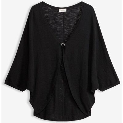 bonprix Feinstrickjacke aus reiner Baumwolle - schwarz - Damen - Size: 52/54 (XXL) bonprix Feinstrickjacke aus reiner Baumwolle - schwarz - Damen - Size: 52/54 (XXL)
