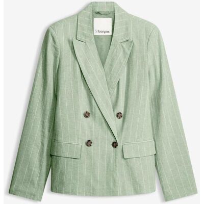 bonprix Blazer mit Leinenanteil - grün - Damen - Size: 36 bonprix Blazer mit Leinenanteil - grün - Damen - Size: 36