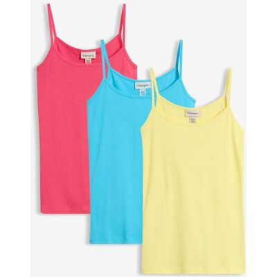 bonprix Spaghettiträger-Top (3er-Pack) - gelb - Damen - Size: 52/54 (XXL) bonprix Spaghettiträger-Top (3er-Pack) - gelb - Damen - Size: 52/54 (XXL)