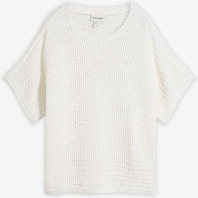 bonprix Ajour-Pullover aus Viskose-Mix - weiß - Damen - Size: 40/42 (M) bonprix Ajour-Pullover aus Viskose-Mix - weiß - Damen - Size: 40/42 (M)