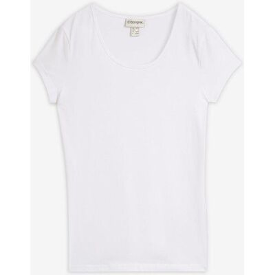 bonprix Figurbetontes T-Shirt - weiß - Damen - Size: 56/58 (3XL) bonprix Figurbetontes T-Shirt - weiß - Damen - Size: 56/58 (3XL)