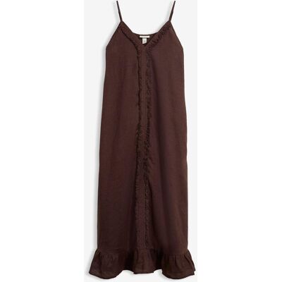 bonprix Maxikleid aus reinem Leinen - braun - Damen - Size: 54 bonprix Maxikleid aus reinem Leinen - braun - Damen - Size: 54
