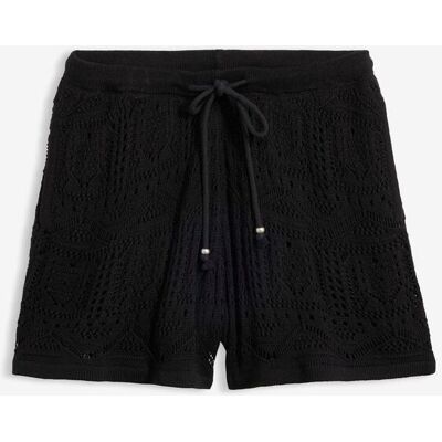 bonprix Ajour-Shorts aus Baumwoll-Mix - schwarz - Damen - Size: 52/54 (XXL) bonprix Ajour-Shorts aus Baumwoll-Mix - schwarz - Damen - Size: 52/54 (XXL)