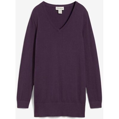 bonprix Basic Longpullover mit V-Ausschnitt - lila - Damen - Size: 52/54 (XXL) bonprix Basic Longpullover mit V-Ausschnitt - lila - Damen - Size: 52/54 (XXL)