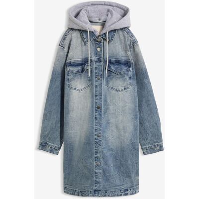 bonprix Jeansjacke mit Kapuze - blau - Damen - Size: 48 bonprix Jeansjacke mit Kapuze - blau - Damen - Size: 48