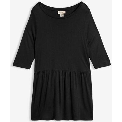bonprix Longshirt aus Viskose mit Volant - schwarz - Damen - Size: 36/38 (S) bonprix Longshirt aus Viskose mit Volant - schwarz - Damen - Size: 36/38 (S)