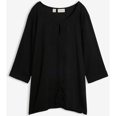 bonprix Blusenshirt aus reiner Viskose - schwarz - Damen - Size: 48 bonprix Blusenshirt aus reiner Viskose - schwarz - Damen - Size: 48