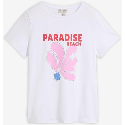 bonprix T-Shirt aus Baumwoll-Mix - weiß - Damen - Size: 52/54 (XXL) bonprix T-Shirt aus Baumwoll-Mix - weiß - Damen - Size: 52/54 (XXL)