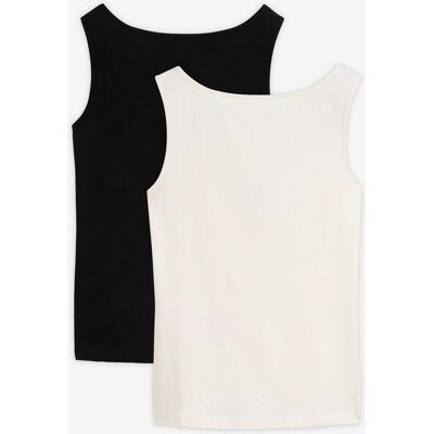 bonprix Tanktop mit U-Boot-Ausschnitt (2er Pack) - weiß - Damen - Size: 52/54 (XXL) bonprix Tanktop mit U-Boot-Ausschnitt (2er Pack) - weiß - Damen - Size: 52/54 (XXL)