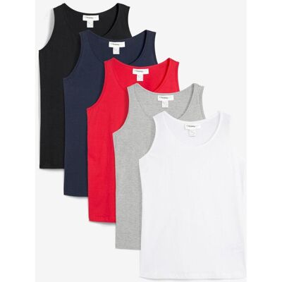 bonprix Long-Top (5er-Pack) - rot - Damen - Size: 44/46 (L) bonprix Long-Top (5er-Pack) - rot - Damen - Size: 44/46 (L)