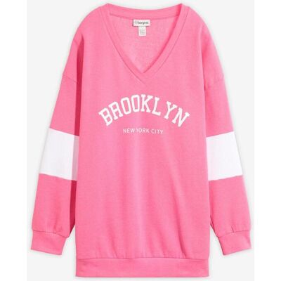 bonprix Oversize-Sweatshirt aus Baumwoll-Mix - pink - Damen - Size: 40/42 (M) bonprix Oversize-Sweatshirt aus Baumwoll-Mix - pink - Damen - Size: 40/42 (M)