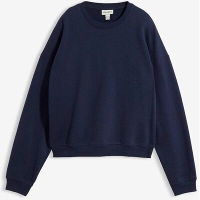 bonprix Kurzes Sweatshirt aus reiner Bio-Baumwolle - blau - Damen - Size: 40/42 (M) bonprix Kurzes Sweatshirt aus reiner Bio-Baumwolle - blau - Damen - Size: 40/42 (M)