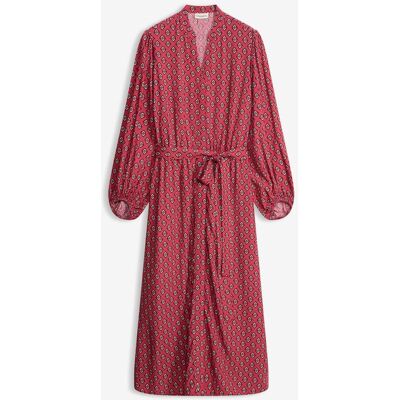 bonprix Hemdblusenkleid mit Bindegürtel - rot - Damen - Size: 36 bonprix Hemdblusenkleid mit Bindegürtel - rot - Damen - Size: 36