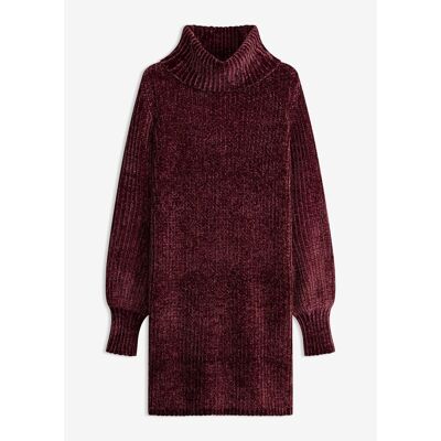bonprix Chenille Strickkleid aus recyceltem Polyester - lila - Damen - Size: 52/54 (XXL) bonprix Chenille Strickkleid aus recyceltem Polyester - lila - Damen - Size: 52/54 (XXL)