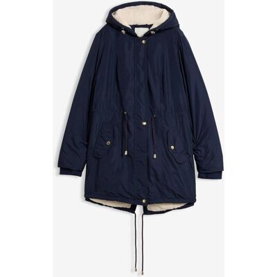 bonprix Parka mit Teddy-Futter - blau - Damen - Size: 40 bonprix Parka mit Teddy-Futter - blau - Damen - Size: 40