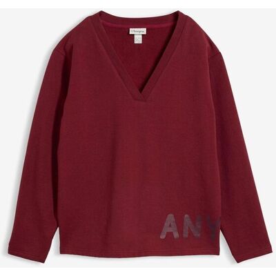bonprix Sweatshirt aus elastischem Bio-Baumwoll-Mix - rot - Damen - Size: 40/42 (M) bonprix Sweatshirt aus elastischem Bio-Baumwoll-Mix - rot - Damen - Size: 40/42 (M)