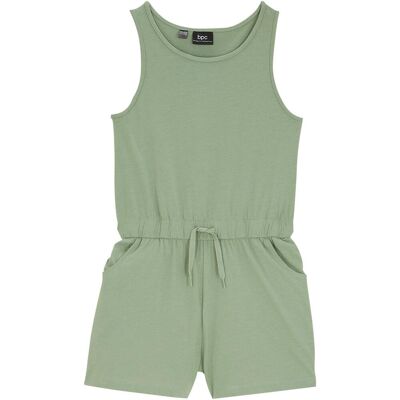 bonprix Jersey-Jumpsuit aus reiner Baumwolle - grün - Mädchen - Size: 152/158 bonprix Jersey-Jumpsuit aus reiner Baumwolle - grün - Mädchen - Size: 152/158