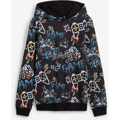 bonprix Hoodie aus reiner Bio-Baumwolle - schwarz - Jungen - Size: 152/158 bonprix Hoodie aus reiner Bio-Baumwolle - schwarz - Jungen - Size: 152/158