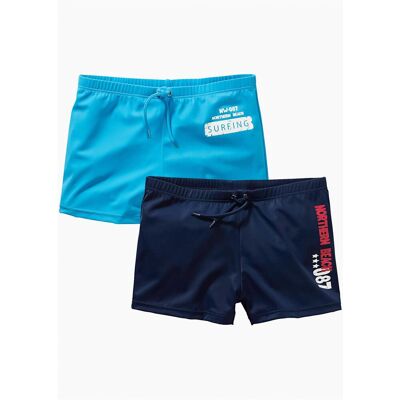bonprix Badehose (2er-Pack) - blau - Jungen - Size: 116/122 bonprix Badehose (2er-Pack) - blau - Jungen - Size: 116/122