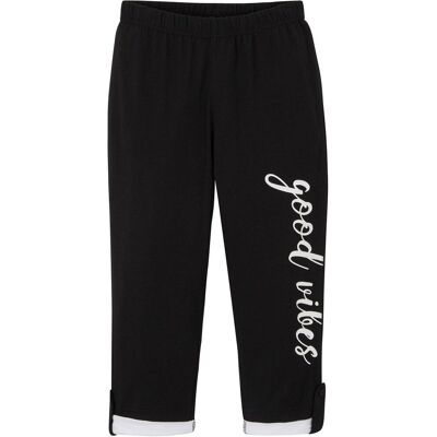 bonprix ¾ Leggings mit Bio-Baumwolle - schwarz - Mädchen - Size: 152/158 bonprix ¾ Leggings mit Bio-Baumwolle - schwarz - Mädchen - Size: 152/158