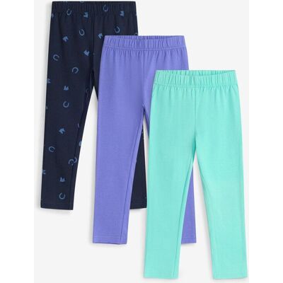 bonprix Leggings aus elastischem Bio-Baumwoll-Mix (3er Pack) - blau - Mädchen - Size: 122 bonprix Leggings aus elastischem Bio-Baumwoll-Mix (3er Pack) - blau - Mädchen - Size: 122