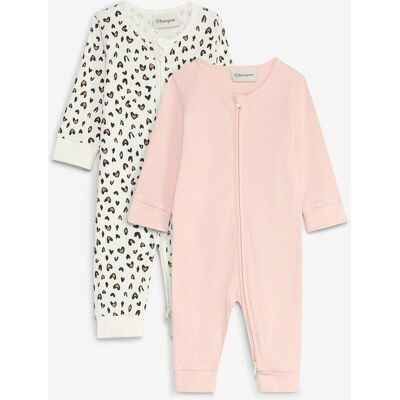 bonprix Weiche Baby Schlafoveralls aus reiner Bio-Baumwolle (2er Pack) - rosa - Kinder - Size: 68/74 bonprix Weiche Baby Schlafoveralls aus reiner Bio-Baumwolle (2er Pack) - rosa - Kinder - Size: 68/74
