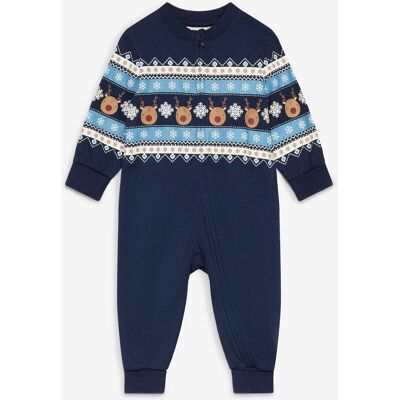 bonprix Weihnachtlicher Overall aus kuschelig-angerauter Bio-Baumwolle - blau - Kinder - Size: 92/98 bonprix Weihnachtlicher Overall aus kuschelig-angerauter Bio-Baumwolle - blau - Kinder - Size: 92/98