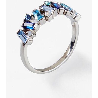 bonprix Ring veredelt mit Glaskristallsteinen - silber - Damen - Size: 20 bonprix Ring veredelt mit Glaskristallsteinen - silber - Damen - Size: 20
