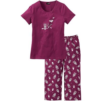 bonprix Capri Pyjama mit kurzen Ärmeln - lila - Damen - Size: 48/50 (XL) bonprix Capri Pyjama mit kurzen Ärmeln - lila - Damen - Size: 48/50 (XL)