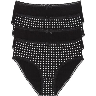 bonprix Maxislip mit weicher Bio-Baumwolle (4er Pack) - schwarz - Damen - Size: 40/42 (M) bonprix Maxislip mit weicher Bio-Baumwolle (4er Pack) - schwarz - Damen - Size: 40/42 (M)