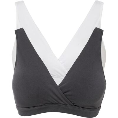 bonprix Still-BH ohne Bügel mit Bio-Baumwolle (2er Pack) - grau - Damen - Size: 36/38 (S) bonprix Still-BH ohne Bügel mit Bio-Baumwolle (2er Pack) - grau - Damen - Size: 36/38 (S)